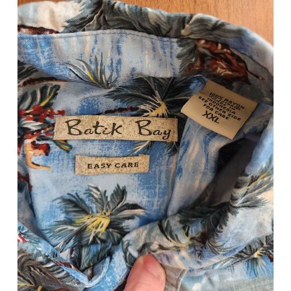 BATIK BAY Hawaiian Shirt Size 2XL Multicolored Short Sleeve Button Down Easy Car - Picture 3 of 6
